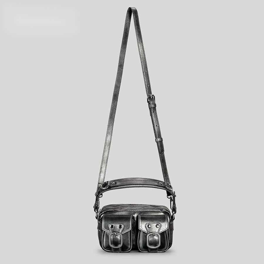 Small design, high-end multi pocket handheld small square bag, fashionable single shoulder crossbody camera bag women 241115