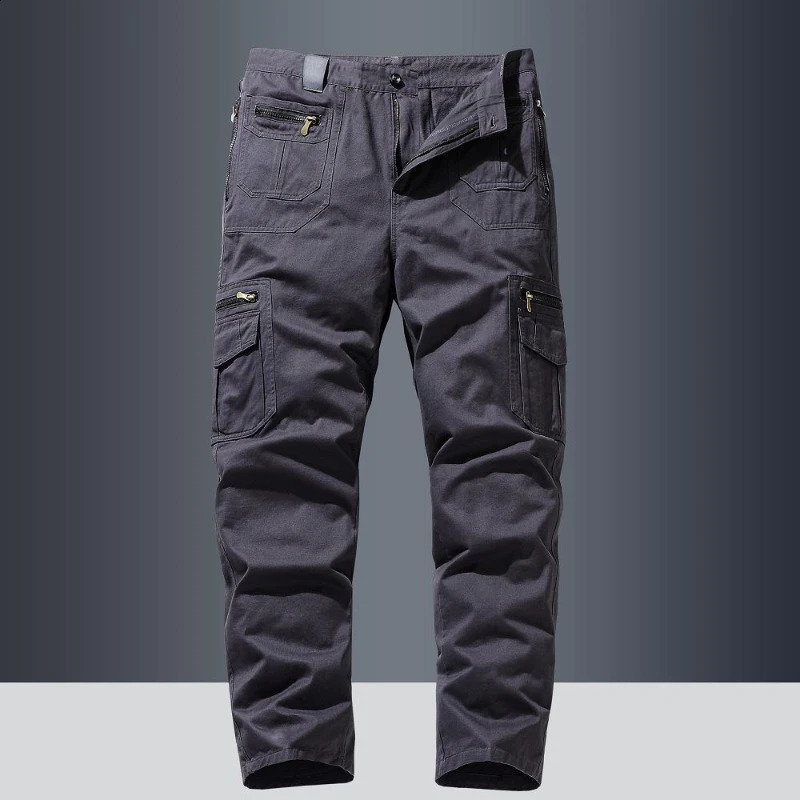 Mens Tactical Pants Multiple Pocket Elasticity Urban Tacitcal Trousers Men Slim Fat Cargo Pant 5XL 241105