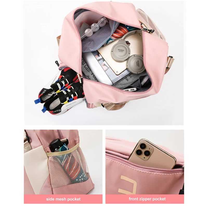 Travel Gym Bag Dry Wet Women Yoga Sports Handbags Fitn Training Shoulder Crossbody Bags Shoes Storage Pocket Luggage HandbagXJ241106