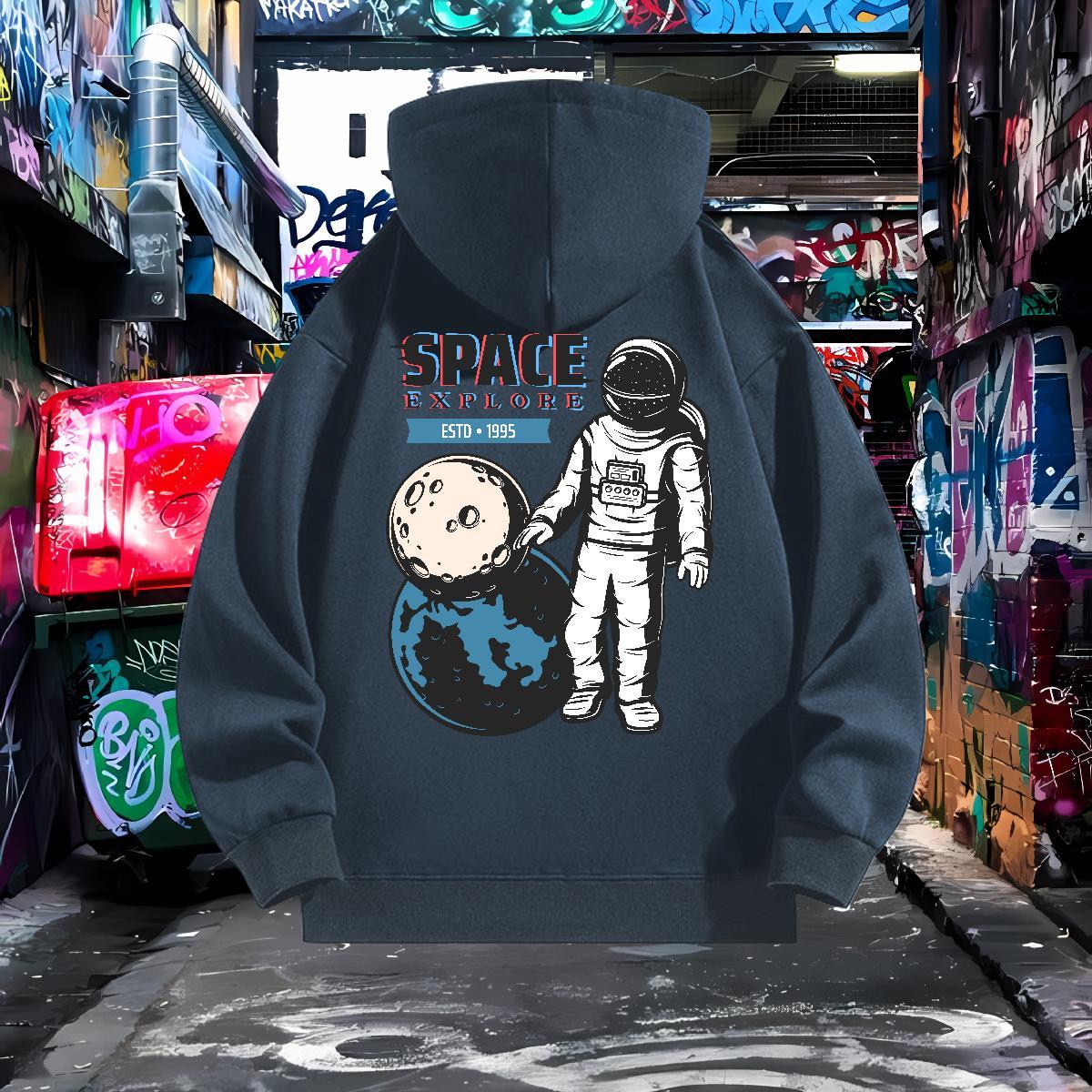 New Hoodie for Men Hooded Collar Long Sleeve Cool Men Hoodie Customized Print Wear Y2K Warm Fleece