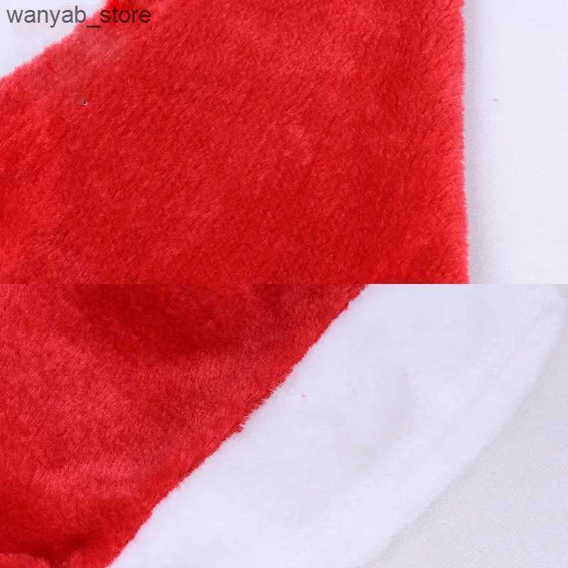 Wide Brim Hats Bucket Hats High Quality Christmas Xmas Soft Hat Santa Claus Red Short Plush Noel Hat Merry Christma Decor Gift Happy New Year 2023 L24