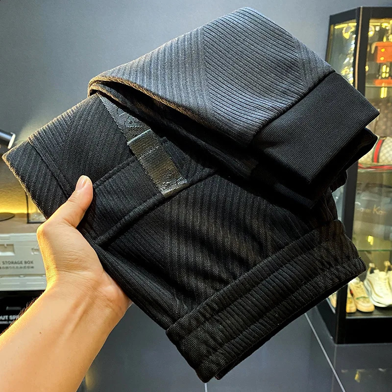 Autumn and Winter Fashion Track Pants Mens HighEnd Affordable y Trendy Patchwork Casual Loose Knitted 241104