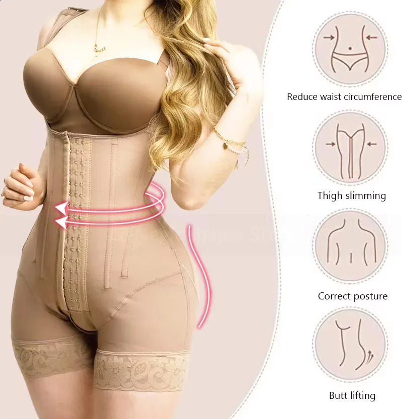 Fajas Colombiana Girdles Body Shaping Compression Waist Trainer BBL Post Op Shapewear Weight Loss Sheath Flat Abdominal Womens Tight corset 241105