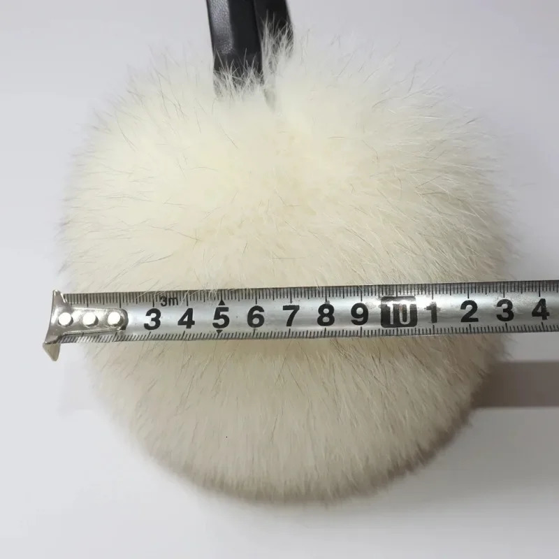 selling winter womens genuine fox fur earmuffs naturally warm fox fur earmuffs cute oversized fluffy genuine fox fur earmuffs 241106