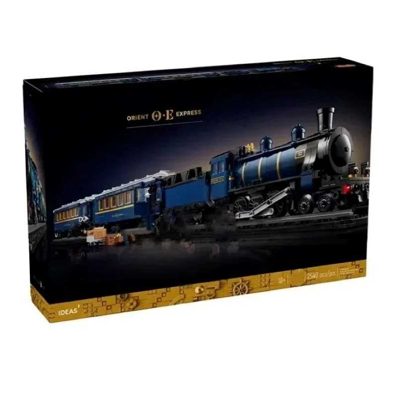 Blocks 2024 New 21344 Creative 140th Anniversary Luxury Train Building Blocks Oriental Express Building Blocks Set DIY Toys Childrens GiftsY241106G1MG
