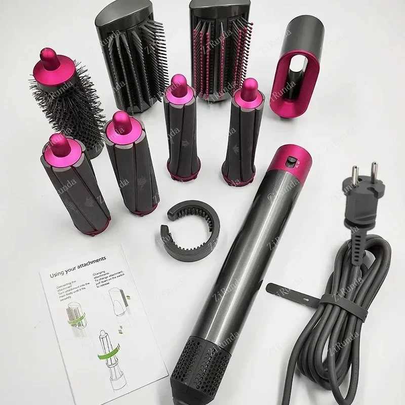 8 in 1 Professional Hair Dryer Hot Comb Set Elle Lock Label Hair Smooth Styling Tool Style Hair Dryer Salon/BarberXJ241106