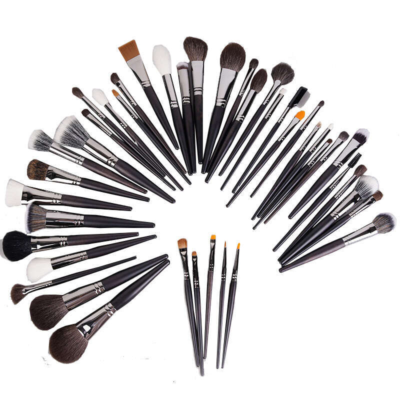 42Pcs Animal Hair Makeup Brushes Set Foundation Blush Eyeshadow Powder Cosmetic Brush Soft Fiber Make Up Beauty Tools