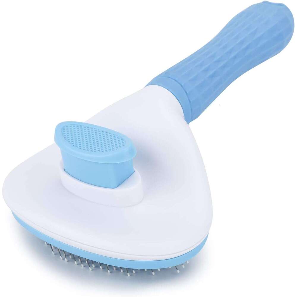Depets Self Cleaning Slicker Brush, Dog Cat Bunny Grooming Shedding Brush - Easy to Remove Loose Undercoat, Pet Massaging Tool Suitable for Pets with 
