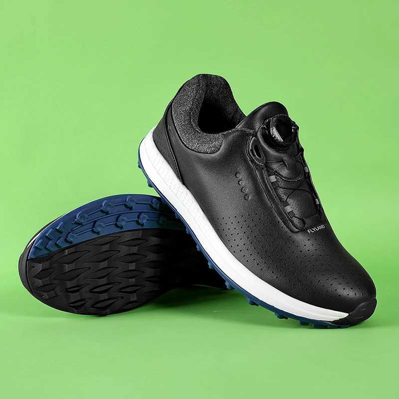 hot 2024 Hot S Professional Men Outdoor Anti-Skid Quick Lacing Golf Spikes Sneakers Breathable Waterproof Shoes Y250207