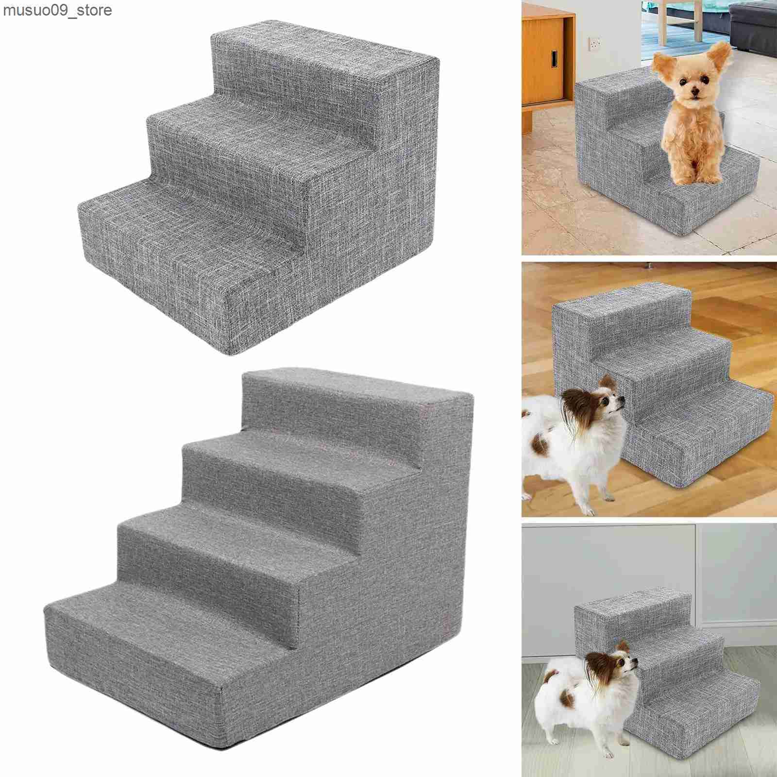 kennels pens Dog stairs for sofa beds pet stairs climbing dog ramps washable non slip ladders dog stairs for cat and dog supplies L240910