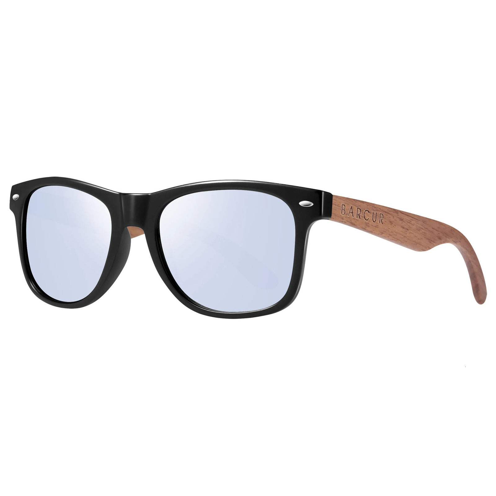 BARCUR Black Walnut Sunglasses Wood Polarized Sunglasses Mens Glasses Mens UV400 Protective Glasses Wooden Original Box 241106