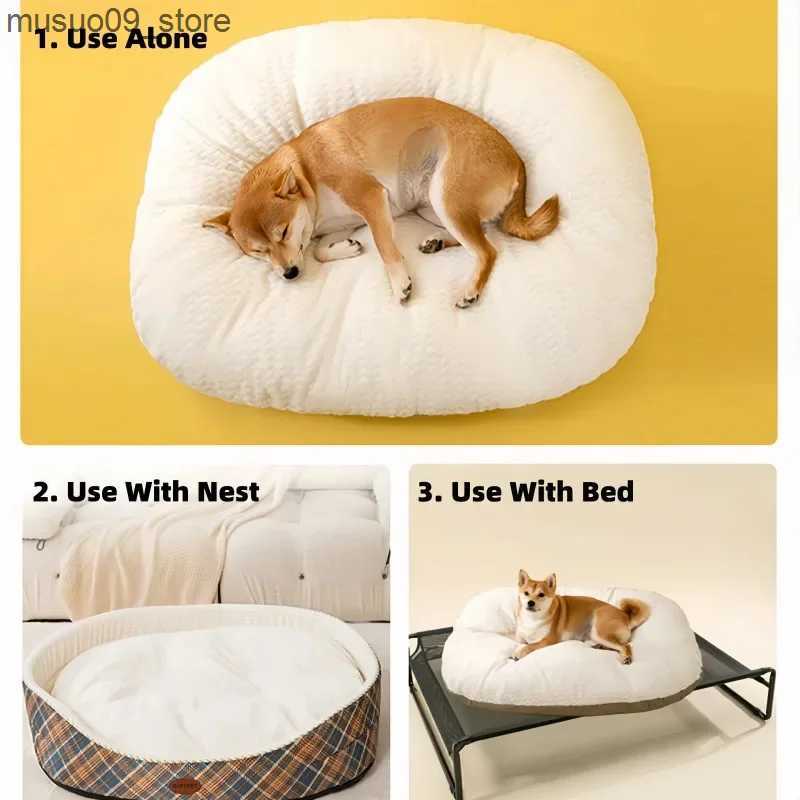 kennels pens Pet dog cat bed large dog bed sofa bed warm pet nest small medium and large dogs puppies kittens large-sized sleeping mat L240910