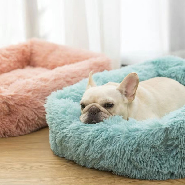 Square Plush Cat Bed Dog Bed Autumn And Winter Thick Deep Sleep Cat Pad Dog Pad Pet Supplies Can Be Sent As A Replacement 314