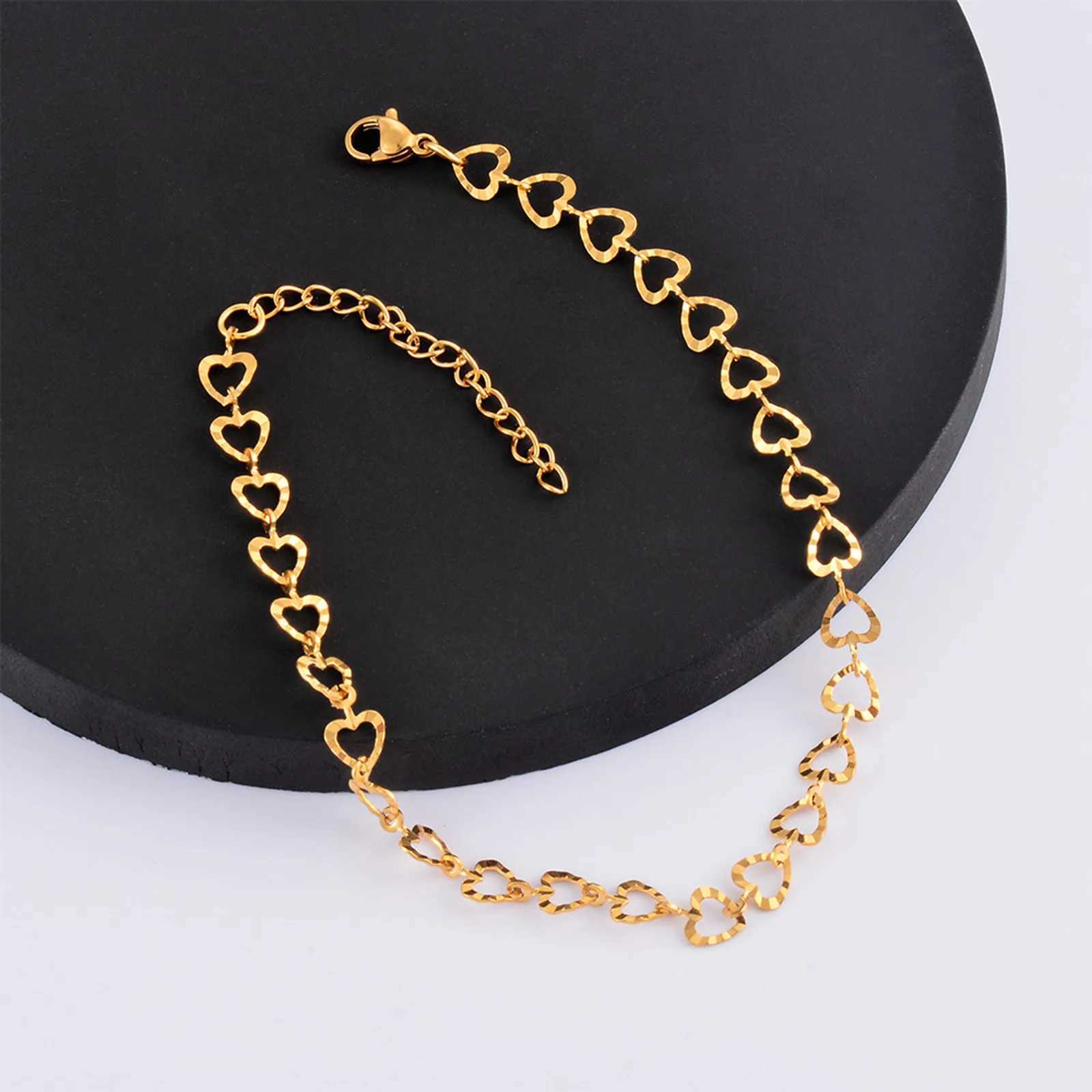 304 stainless steel handmade Geely chain bracelet suitable for warm jewelry 18k gold daily accessories 18cm long 1 piece X241106