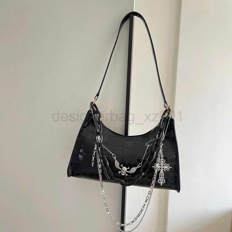 Classic Designer Bag Fashion 10a Top Nikiduncks Woman Handbagevening Bags Subcultural Punk Cross Skeleton Shoulder Spicy Crocodile Cr