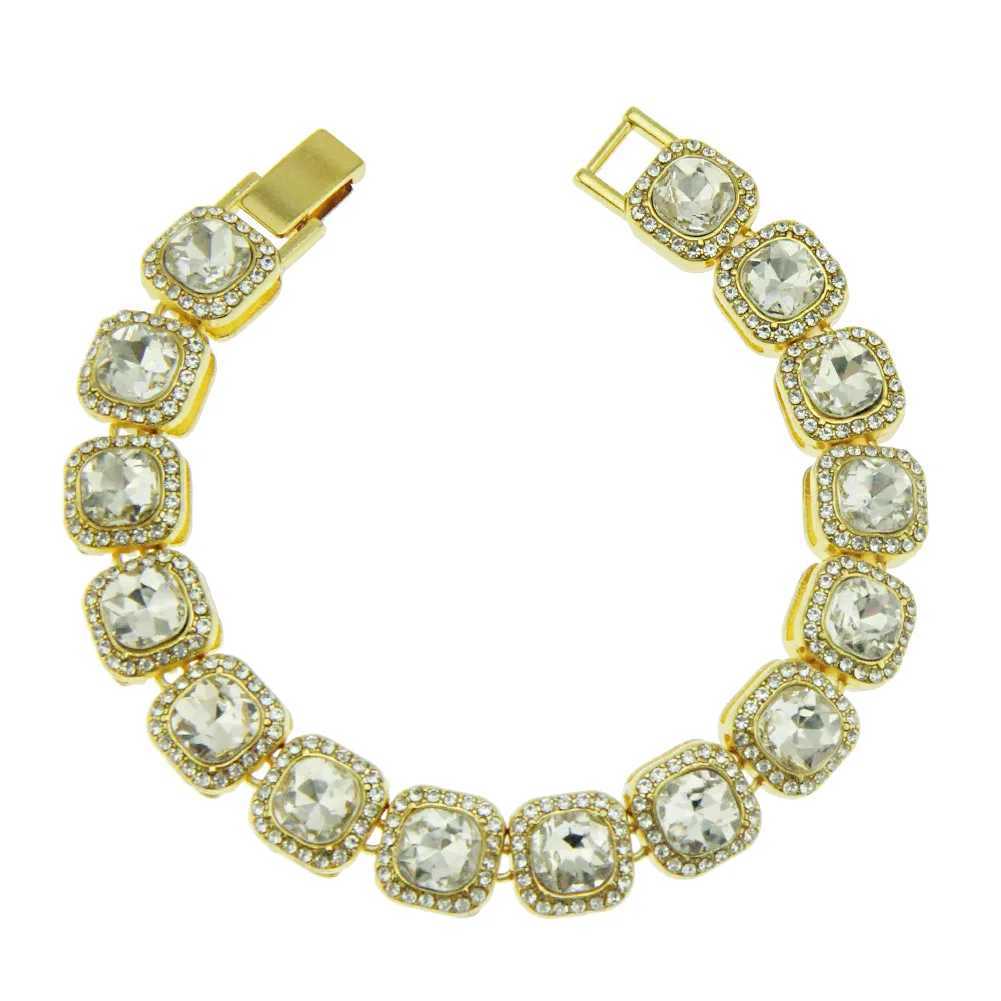 HNSP 12MM Tennis Chain Luxury Bracelet Suitable for Men Outdoor Cuban Bracelet M Hip Hop Jewelry Accessories X241106