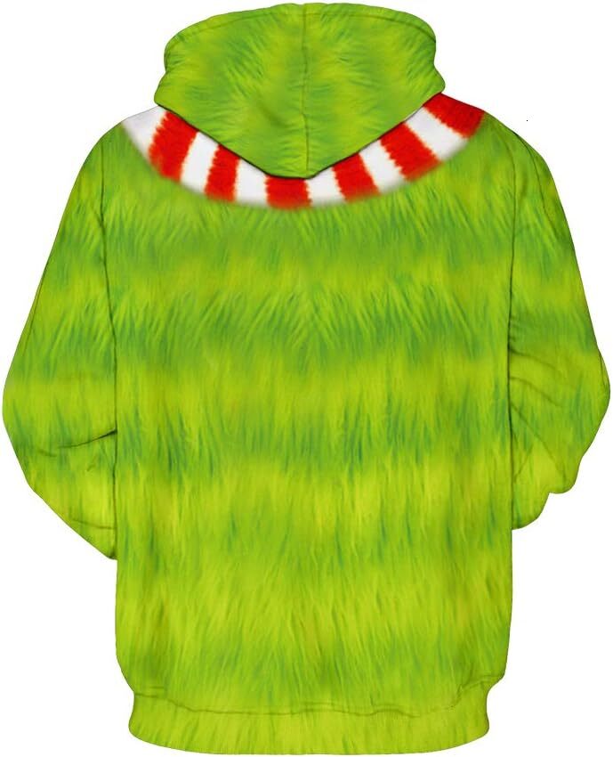 Hoodie for Mens Womens Couple Cute 3D Santa Print Ugly Christmas Kangaroo Pocket Sweatshirt Hoodies Pullover Graphic Hoodies sweatshirt Cool and trend