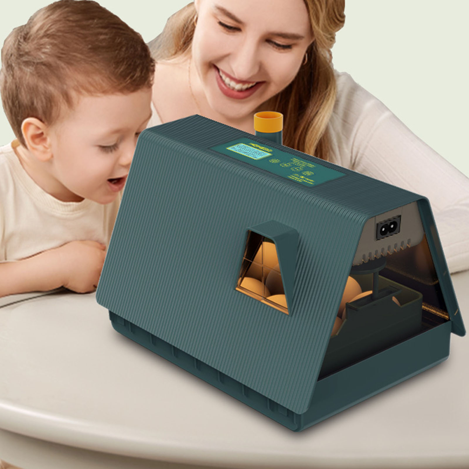 Egg Incubator for 10 Chicken Eggs Fully Automatic Egg Hatching Machine with Light Temperature Humidity Display