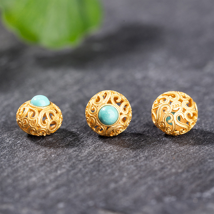 Cloud Motif Copper Jewelry Charm with Embellished Blue Stones & Spacers Blue, in a pack of 100