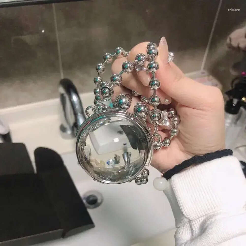 Shoulder Bags MINI Bag Women Crystal Circular Chains Sequined Fashion Hasp Transparent Handbag Ornament Sweet Bb13 6A88