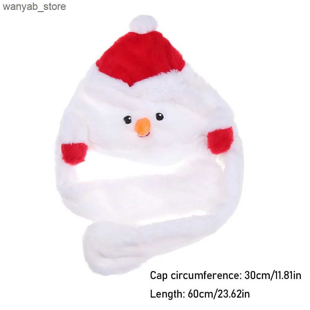 Wide Brim Hats Bucket Hats with Ears Will Santa Claus Hat Cute Soft with Air Bags Snowman Hat Elk Hat Gift L240910