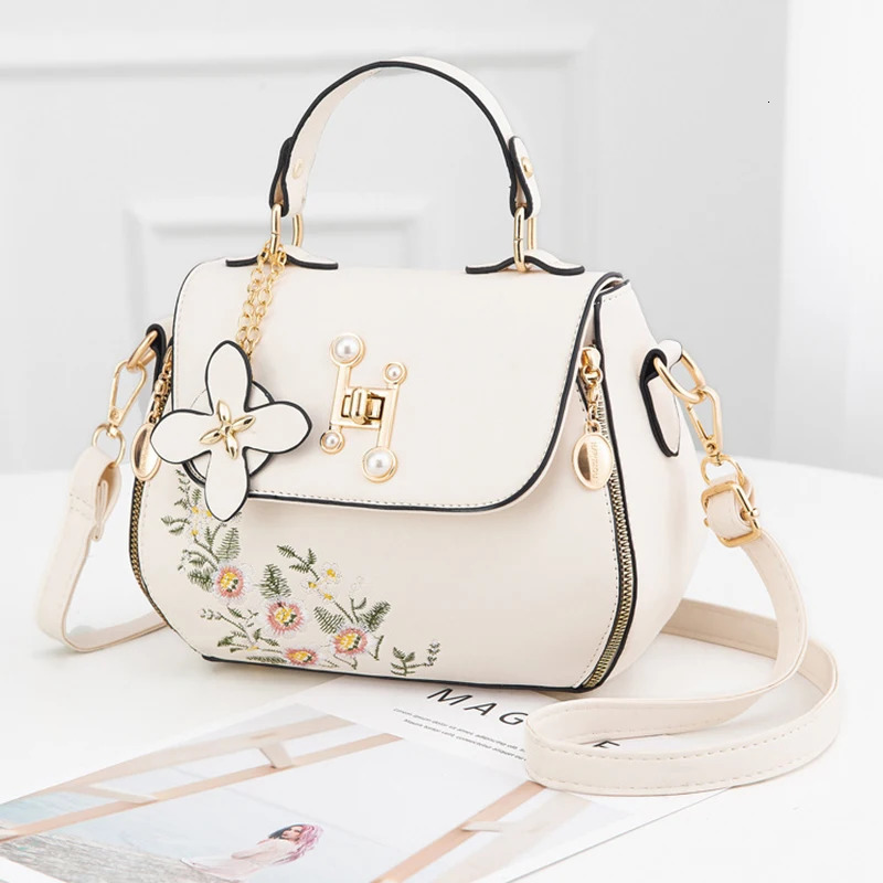 Embroidered handbag selling womens bag internet famous fashion cross body bag Versatile bag PU leather shoulder bag241106bj