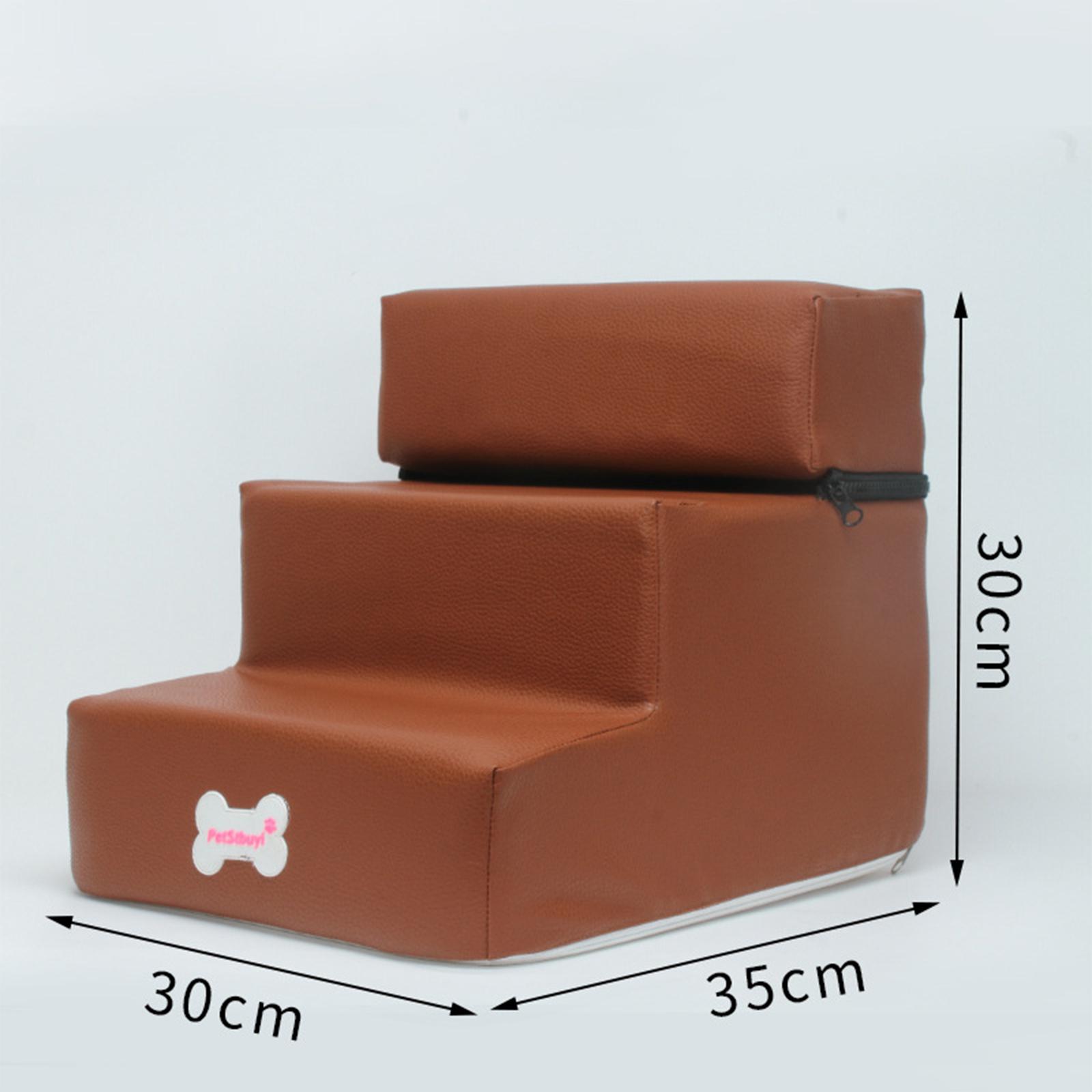 Portable Pet Dog Stairs Dog Ramp Ladder Non Slip Bottom Washable Cover Climbing