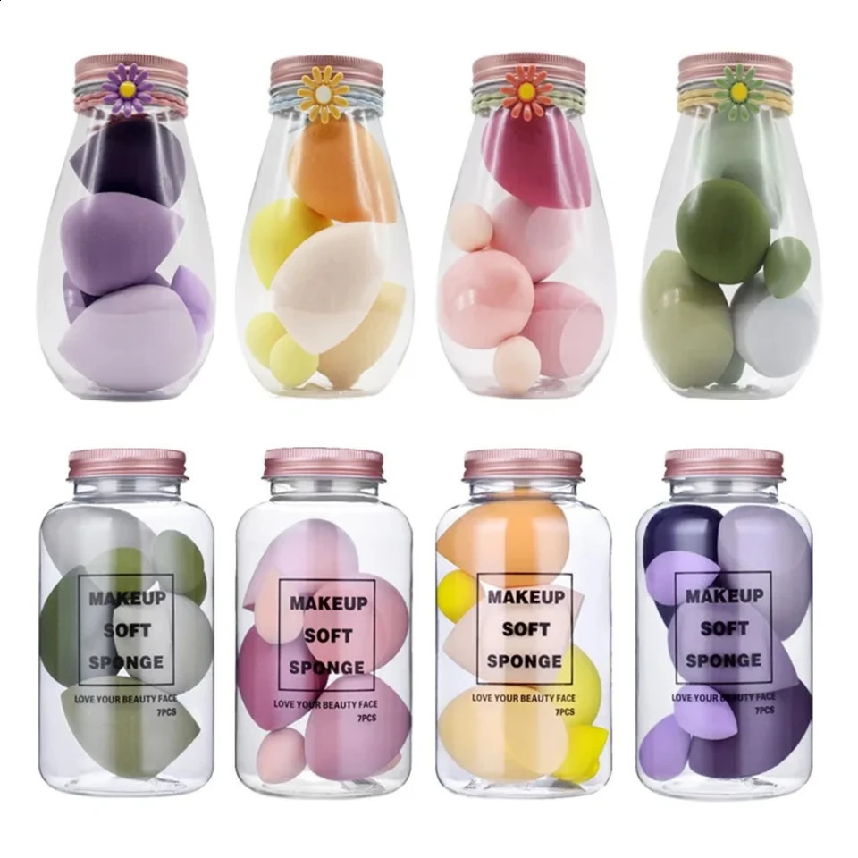 6/7 pieces of cosmetics sponge egg mixer cosmetics powder puff foundation make-up powder blusher mini puff cosmetics sponge beauty tool accessories 24