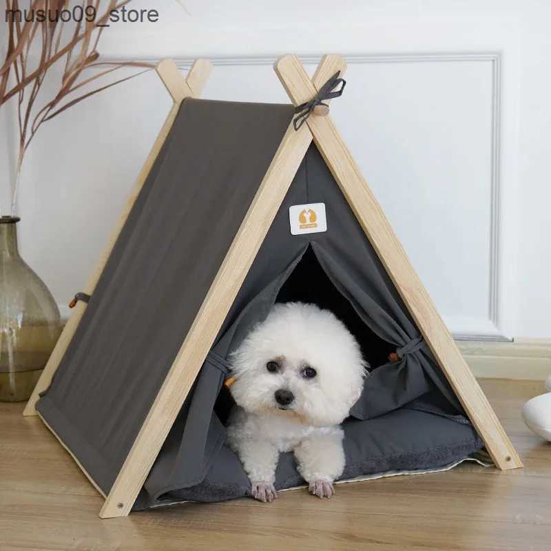 kennels pens Dog bed semi enclosed comfortable large space soft and warm Camas Para Perros deep sleep washable pet cat bed Accesorios Para Perros L240