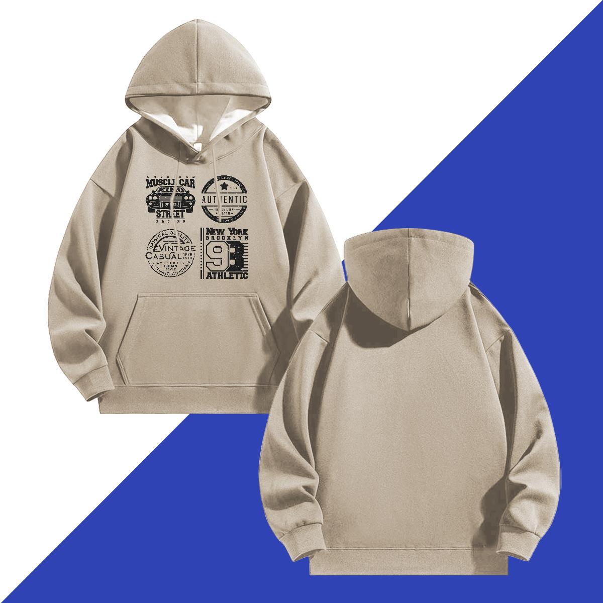 New Hoodie Women Hooded Collar Breathable Loose Fit Hoodie for Man Woman Plus Size Custom Top Hoodie Velvet Thick Sports Casual
