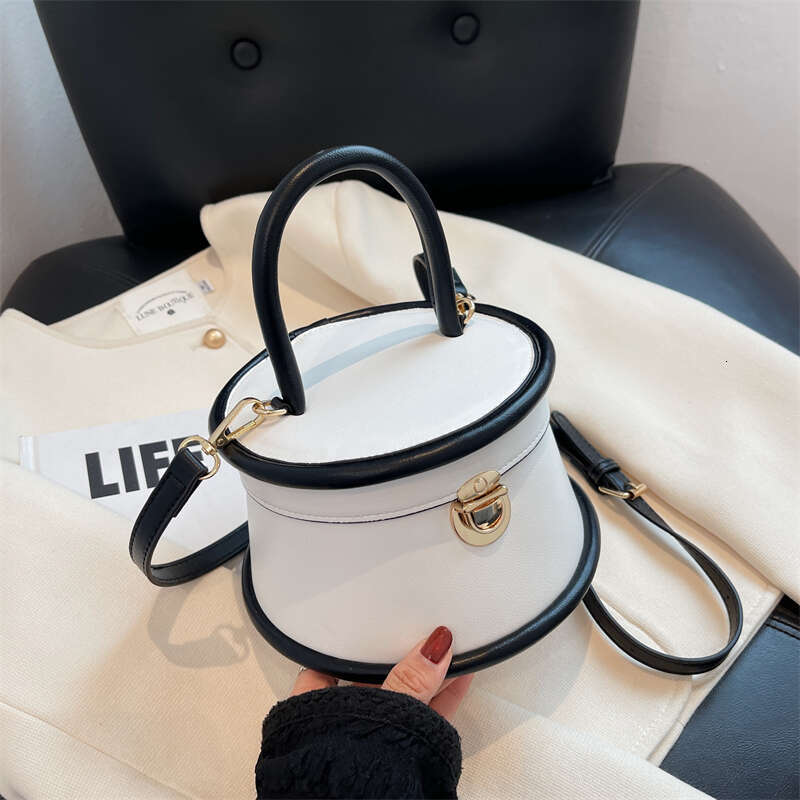 LITTLETON Women White Fashion Bucket Totes Korean Chic Shoulder Bag Female Pu Leather Crossbody Designer Party Handbags