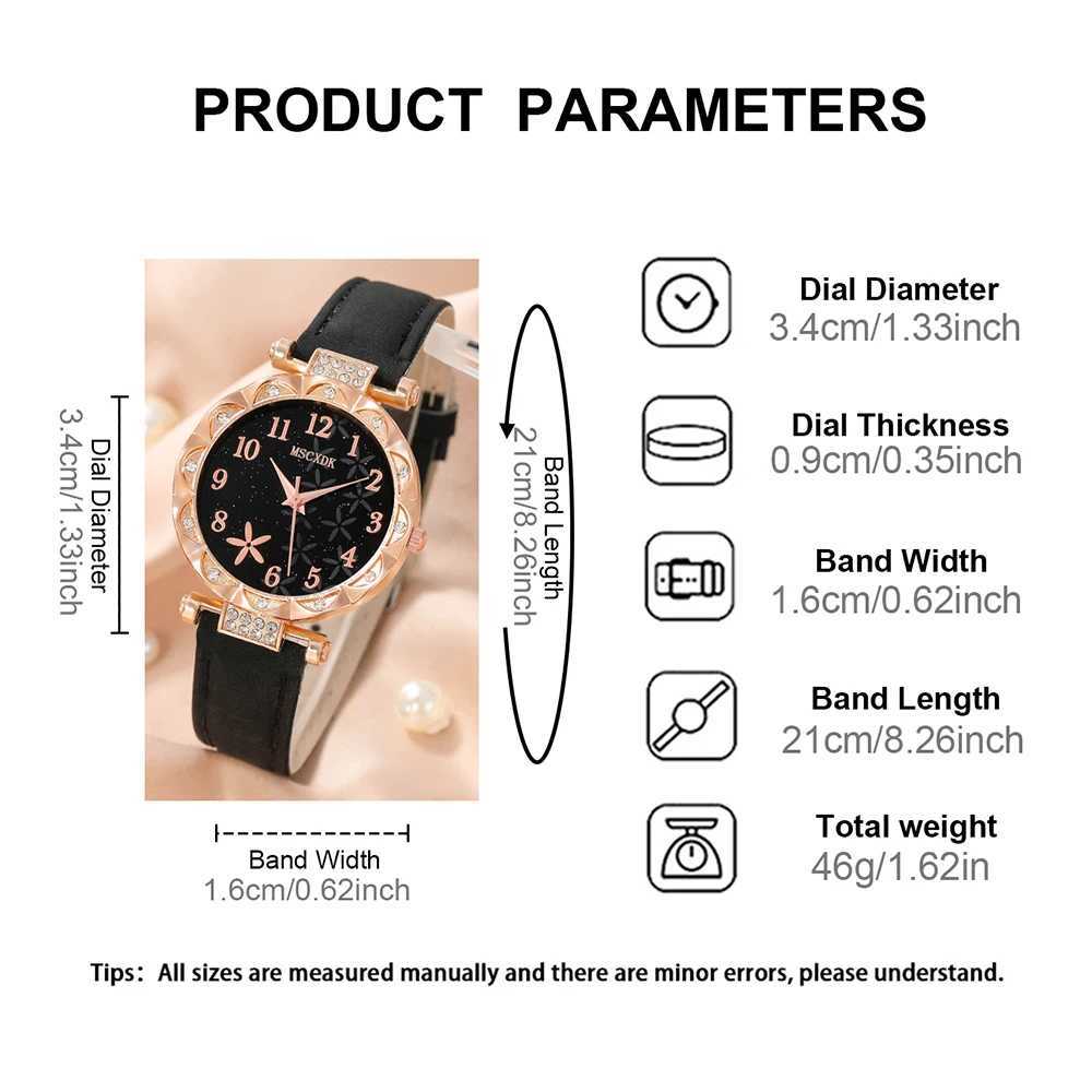 10 piece womens watch set fashionable casual round womens quartz watch fashionable hair clip earrings necklace ring watch set X2411061