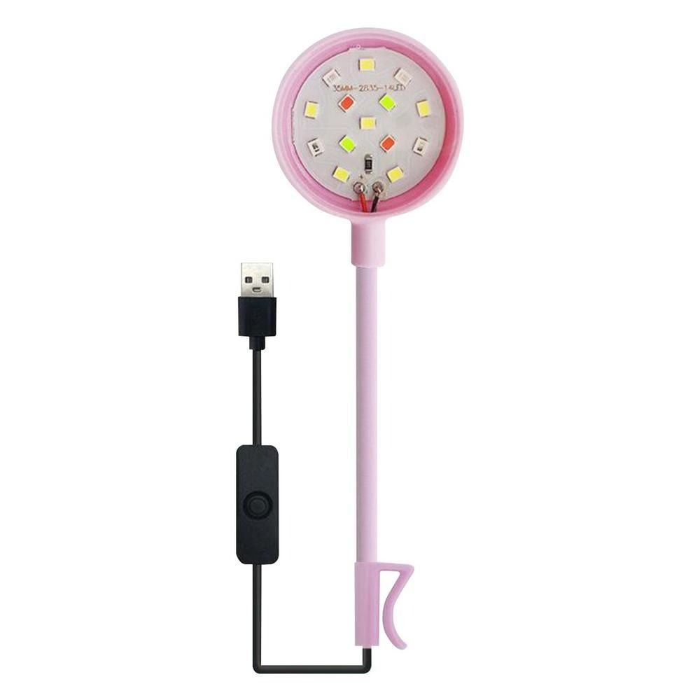 USB-Plug Aquarium Lamp Colored Lights LED Fish Tank Lamp 360-Degree Rotation Energy Saving Aquarium Plant Light Reptile Animals