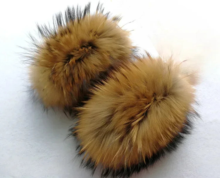 100% natural raccoon womens fur cuffs 2PCS fur wrist warm fluffy fur sleeves 241106