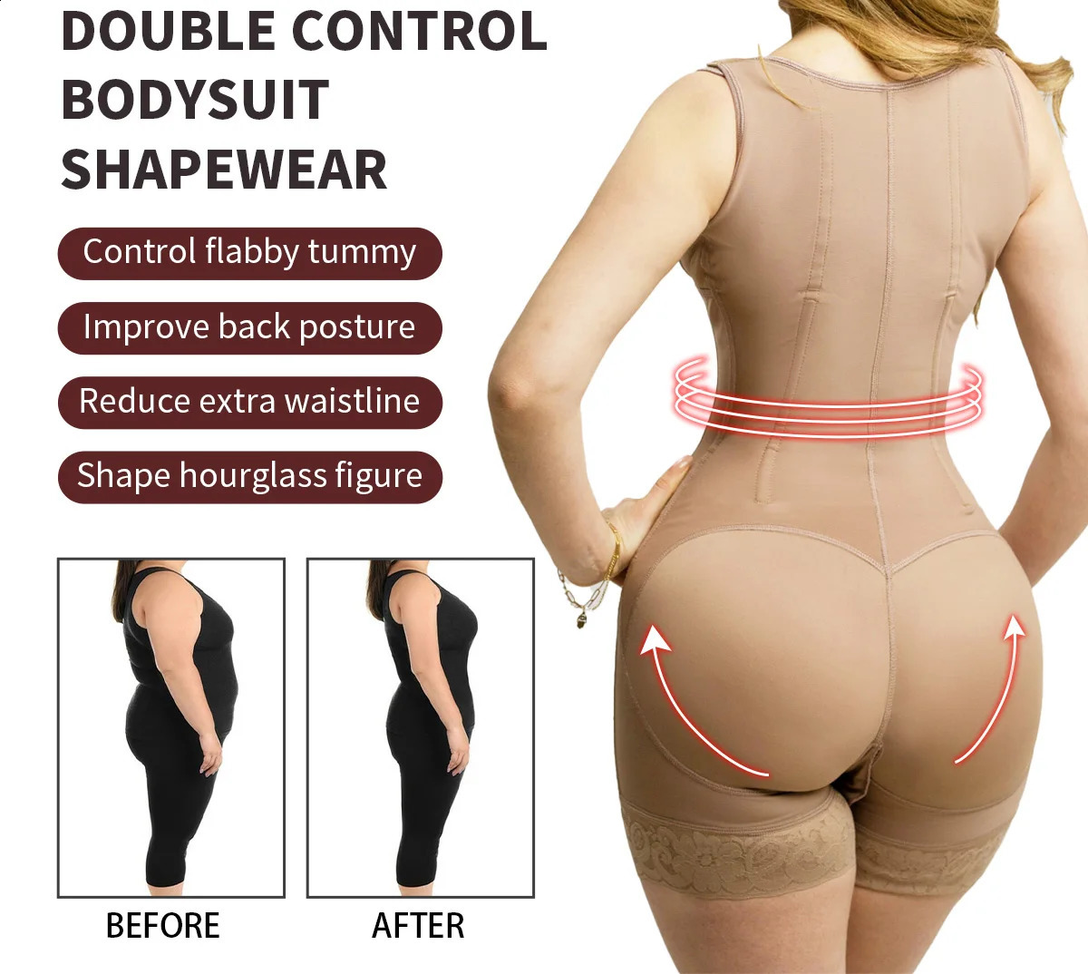 Fajas Colombiana Girdles Body Shaping Compression Waist Trainer BBL Post Op Shapewear Weight Loss Sheath Flat Abdominal Womens Tight corset 241105