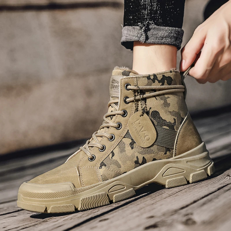 2025 New Designer Snow Boots Warm Strap New Fashion Plush Winter Ankle Camouflage Men's Attillas De Hombre Boots