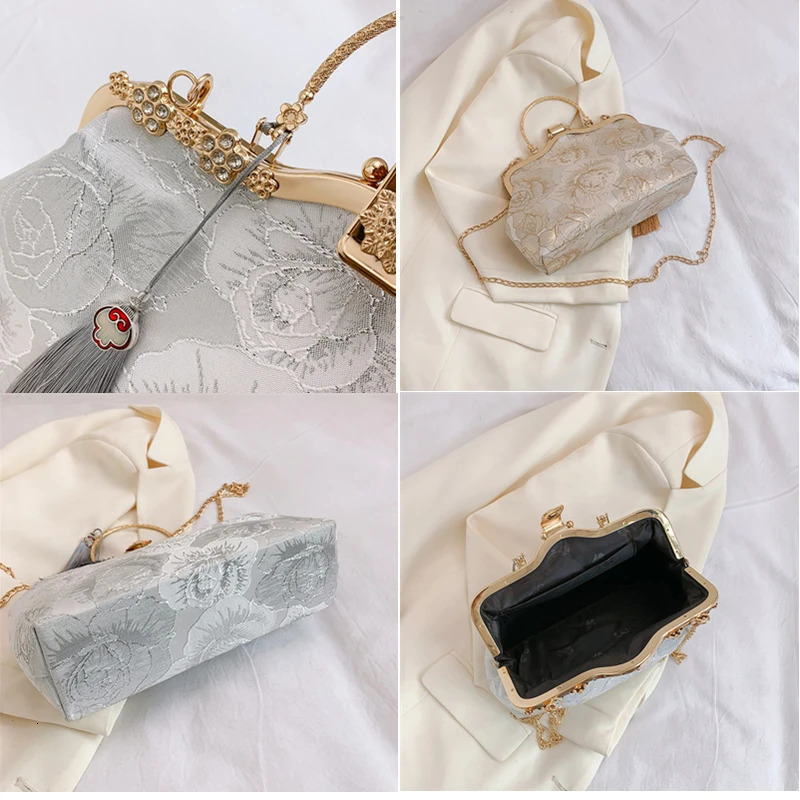 Womens Evening Clutch Exquisite er Party Clutch Tassel Bag Womens Shoulder Bag Handbag Wedding Banquet241106bj