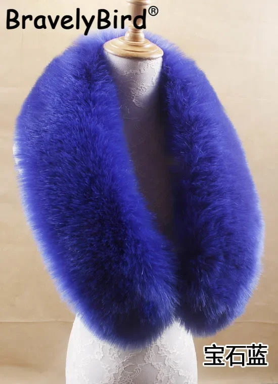 Artificial fox fur collar scarf super fluffy thick fur scarf purple rose red packaging boys winter clothing accessories 241106