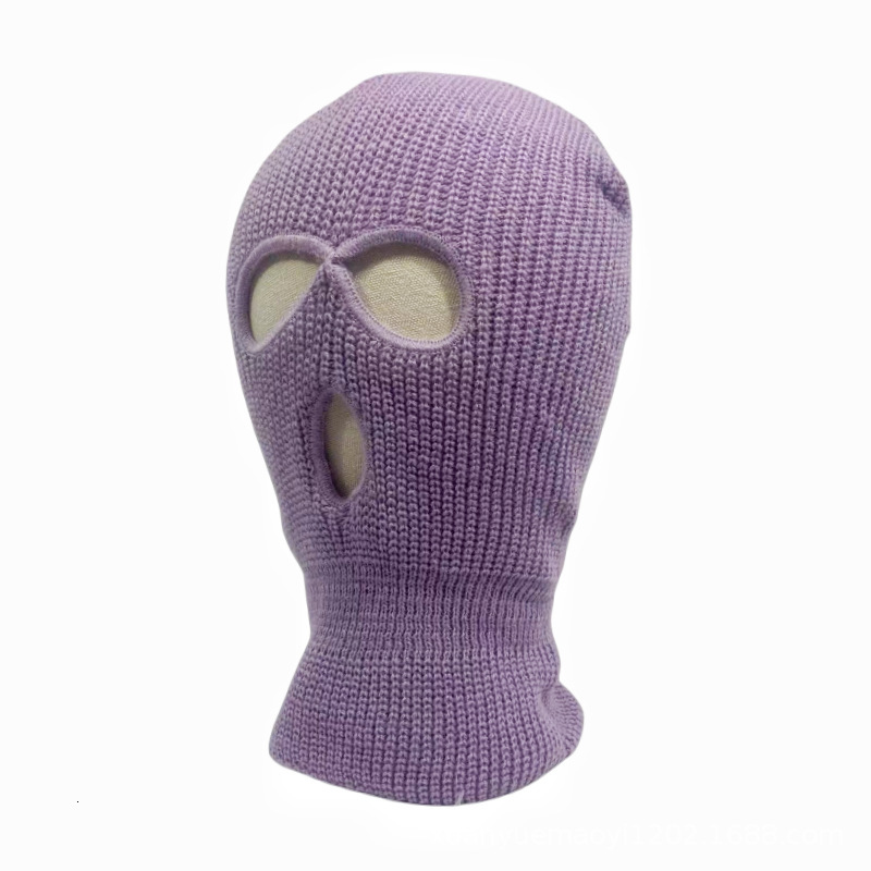 High quality design, men and women New Winter Warm Knitted with Head Cover and Three Hole Hat Face Mask