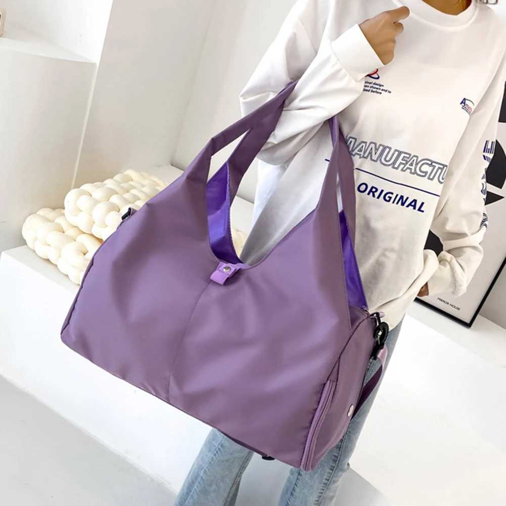 Outdoor Nylon Sports Gym Bags Yoga Men Women Training Fitn Travel Handbag Yoga Mat Sport Bag with Shoes CompartmentXJ241106