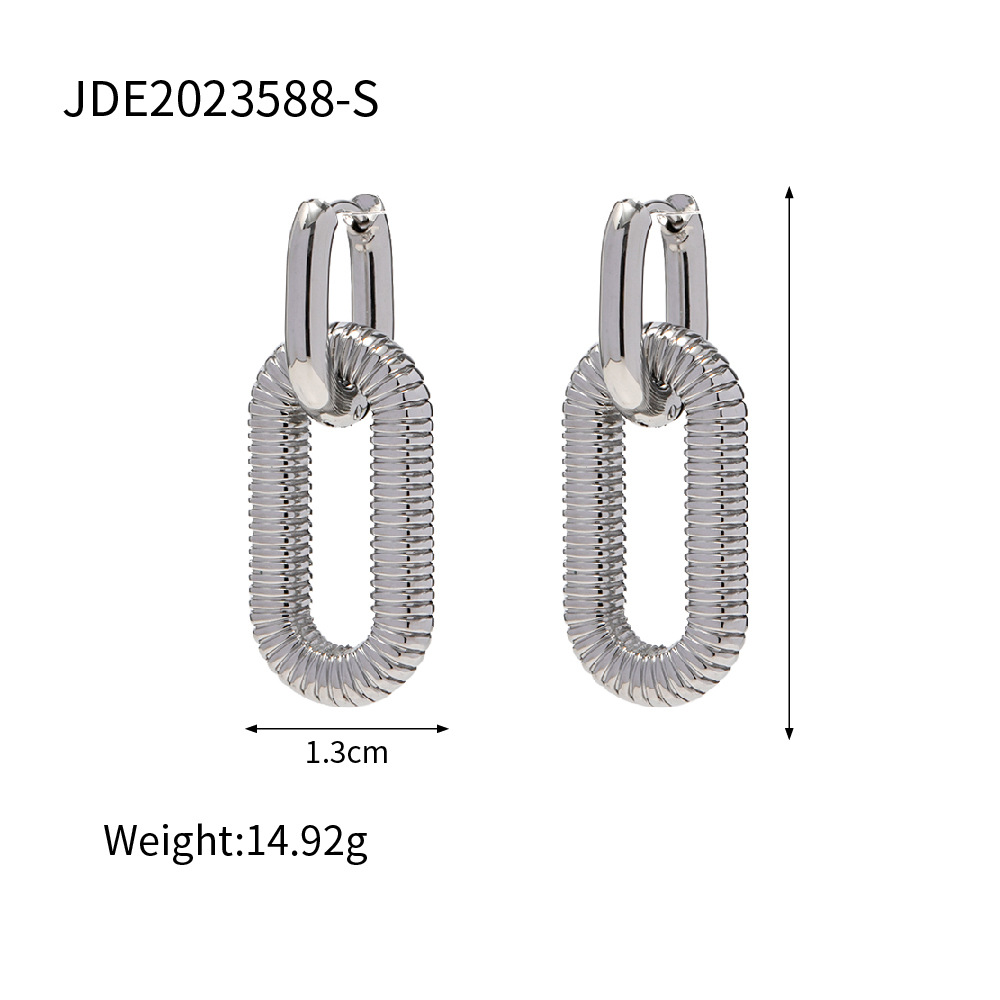 18K Gold Stainless Steel Simple Cluster Dangle Earrings for Women Men Desinger Chic Fashion Engagement Jewelry Gifts Fressshipping Wholesales23588