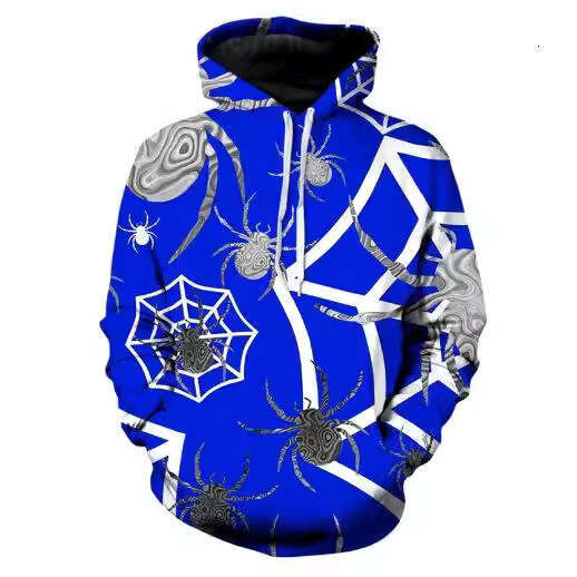 shanshi spider hoodie Halloween Spider Web Men's Casual Hoodie hoodie