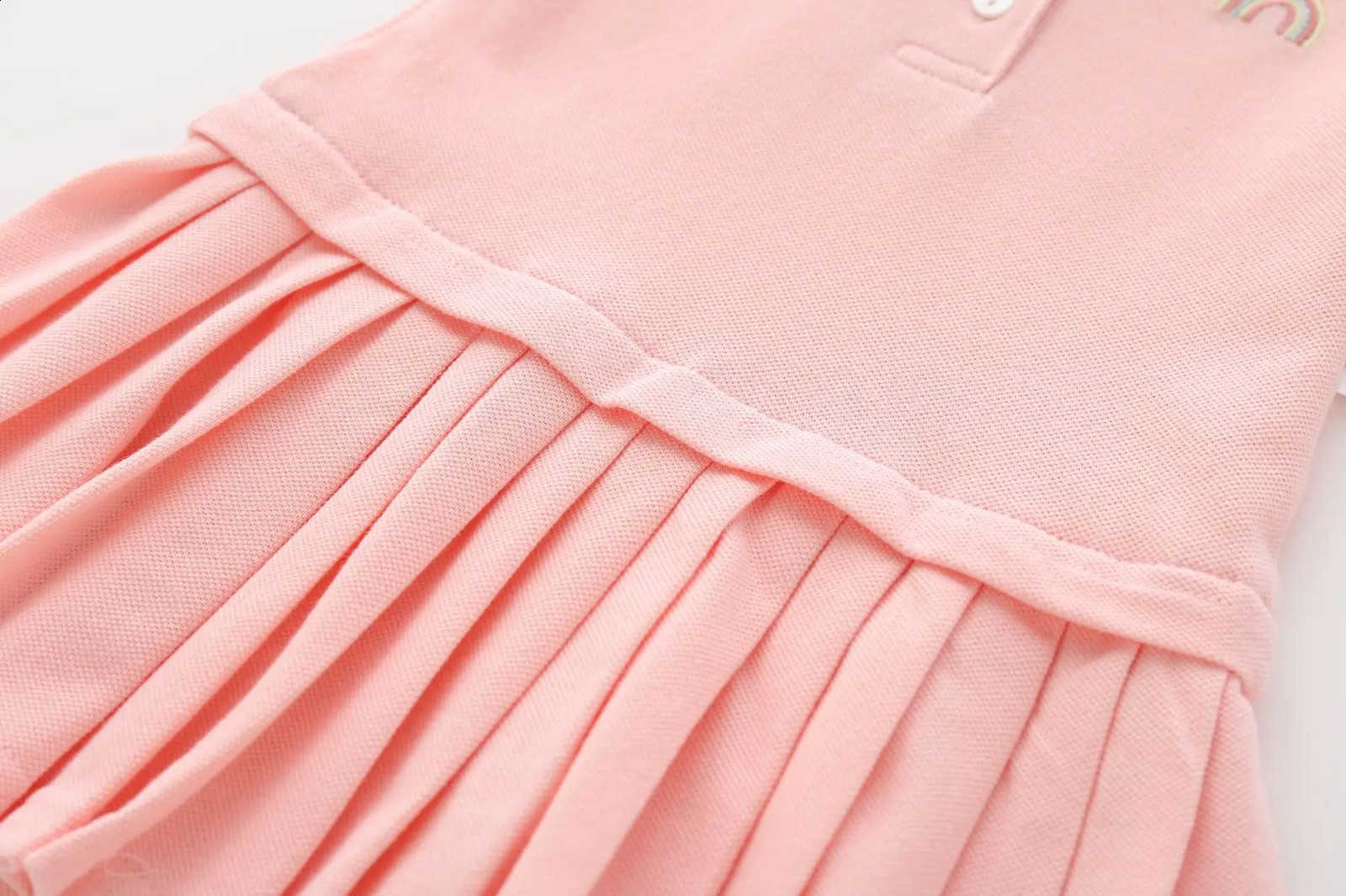 Little maven Fashion Infant Toddler Baby Girls Pink Polo Dress Summer Cotton Kids Casual Clothes 13 year 240322