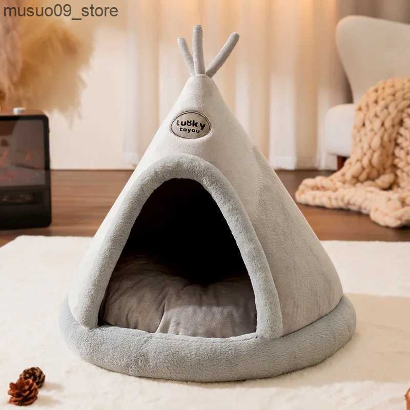 kennels pens Dog house warm winter dog house mat detachable and washable dog bed nest deep sleep tent suitable for medium-sized and large dog house su