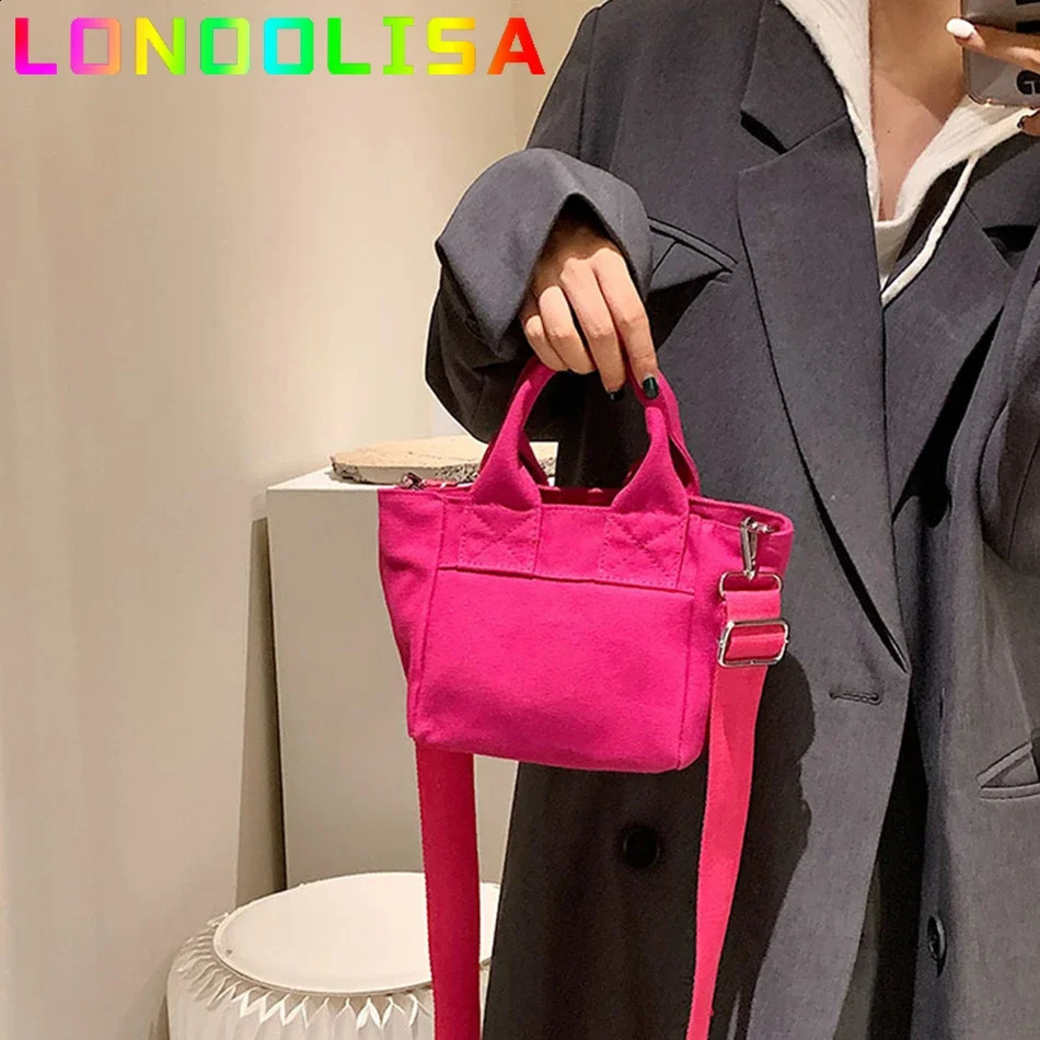 Fashion small canvas handbag womens large capacity shoulder cross body bag casual travel shopping handbag Sac A Main 241105