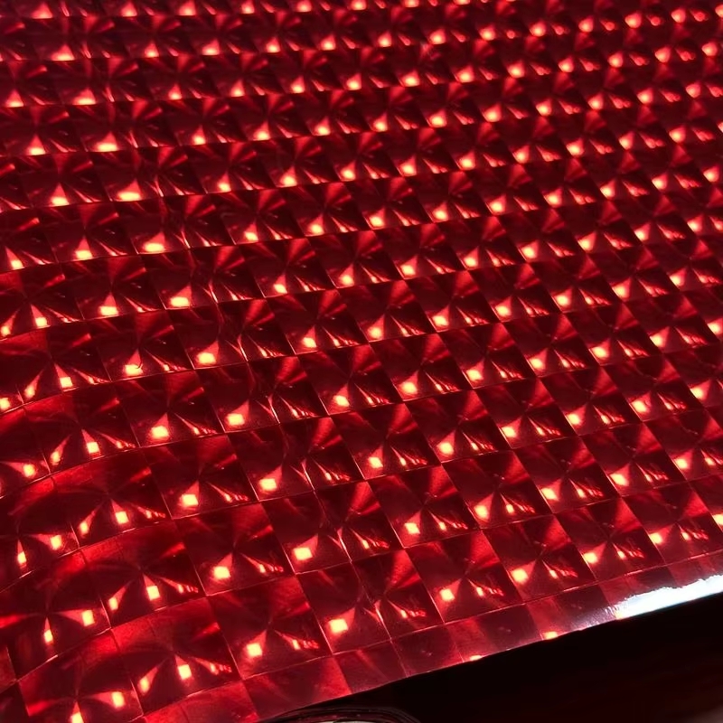 Hot selling Red 3D lens Film BOPP Holographic Lamination Film for packing