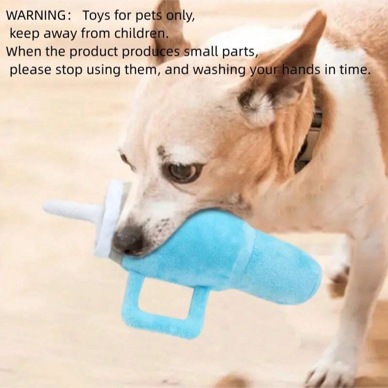 Funny Tumbler with Handle Cup Dog Toys Squeaky Interactive Fluff and Tuff Dog Toy for Small Dogs/Large Dogs