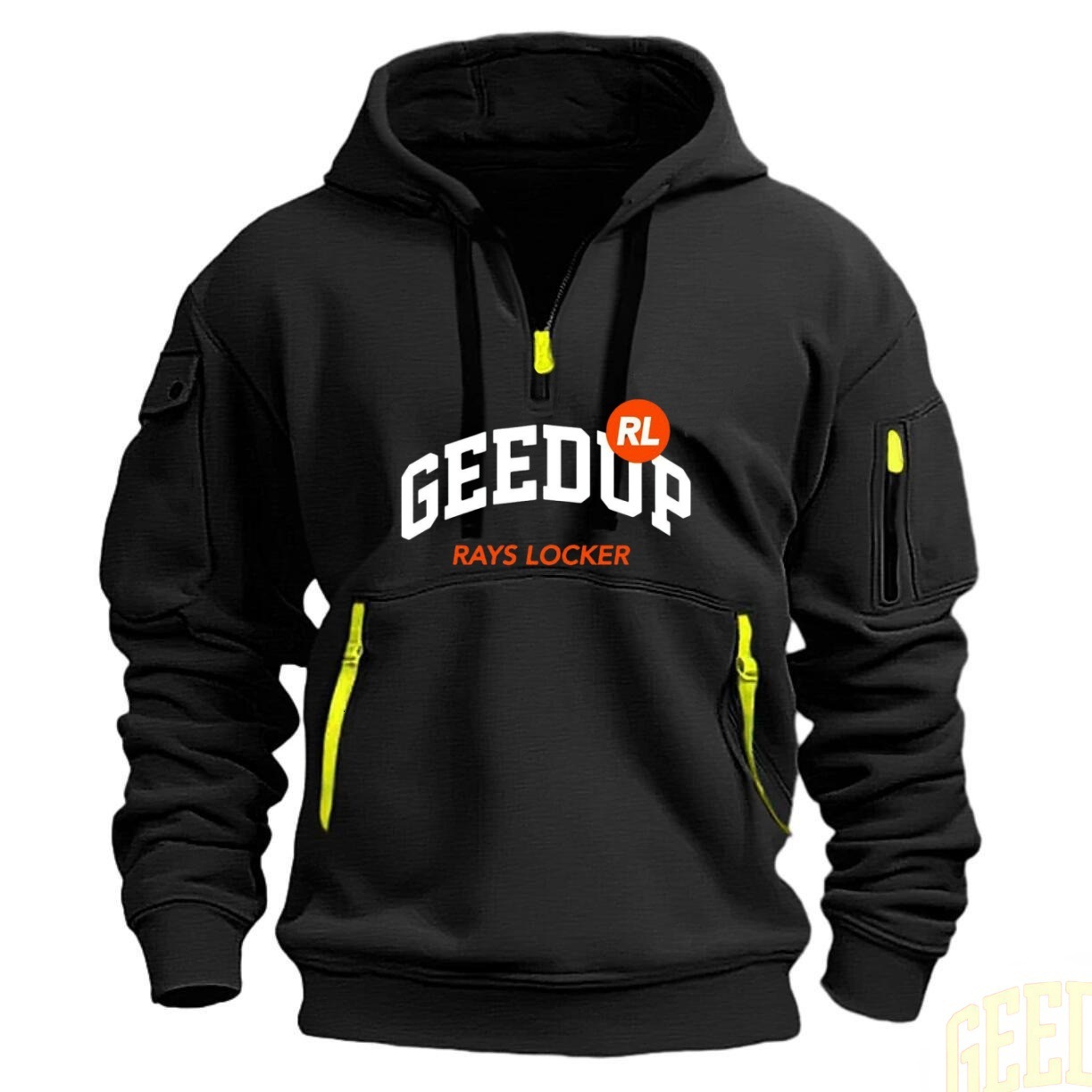 New designer fashion hoodie with spring and autumn zipper, multi pocket hoodie, men's sports and casual jacket