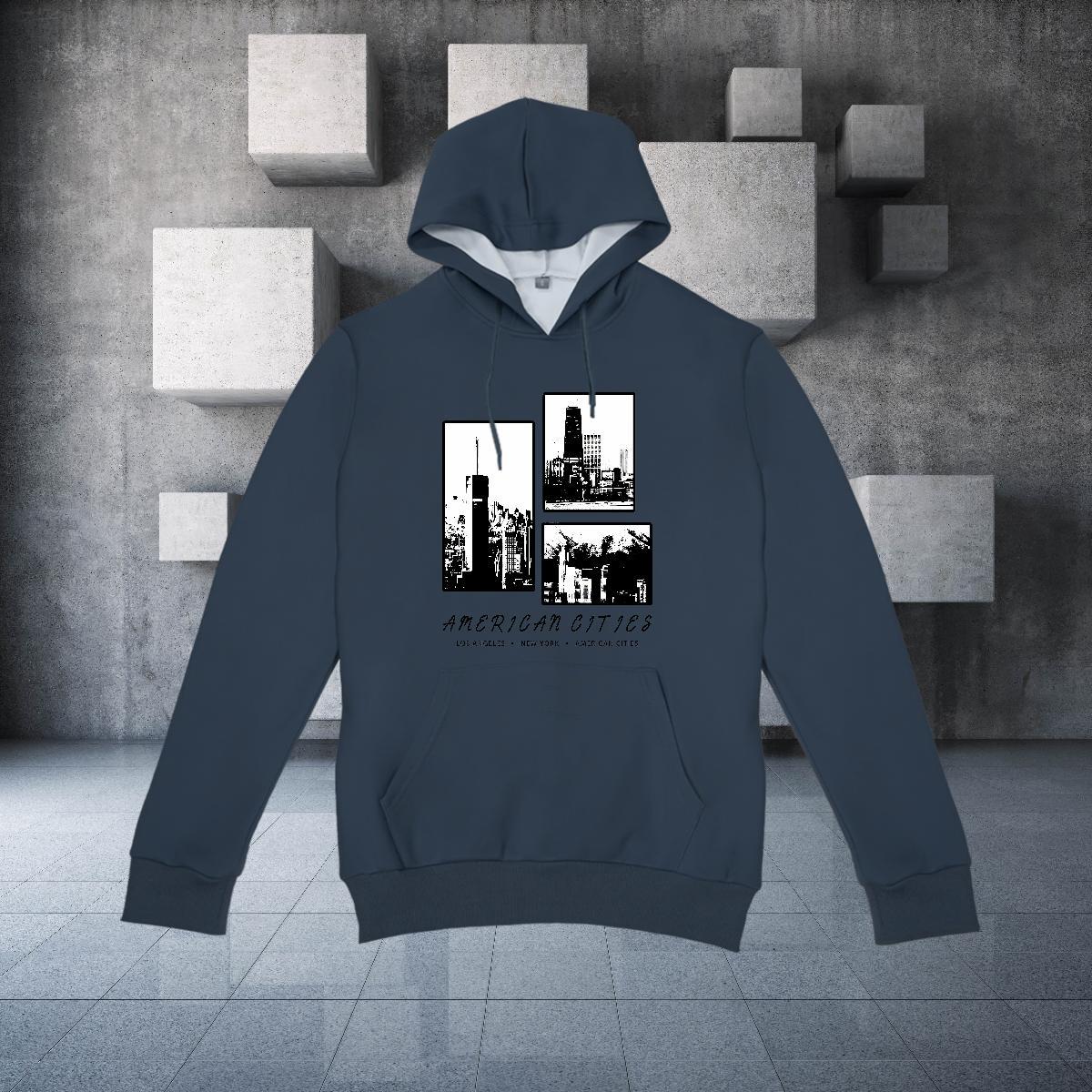 Customized Mens Hoodie Cool Men's Hooded Sweatshirt Plus Size Custom Clothes Hip Hop Street Hooded Collar Long Sleeve Thick Plush