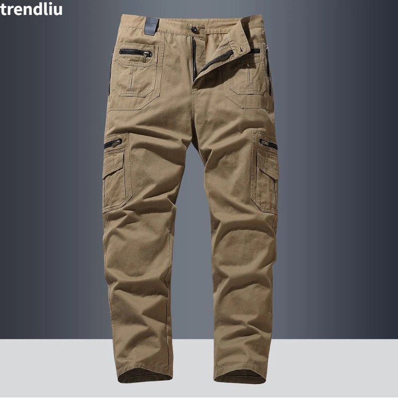 Mens Tactical Pants Multiple Pocket Elasticity Urban Tacitcal Trousers Men Slim Fat Cargo Pant 5XL 241105